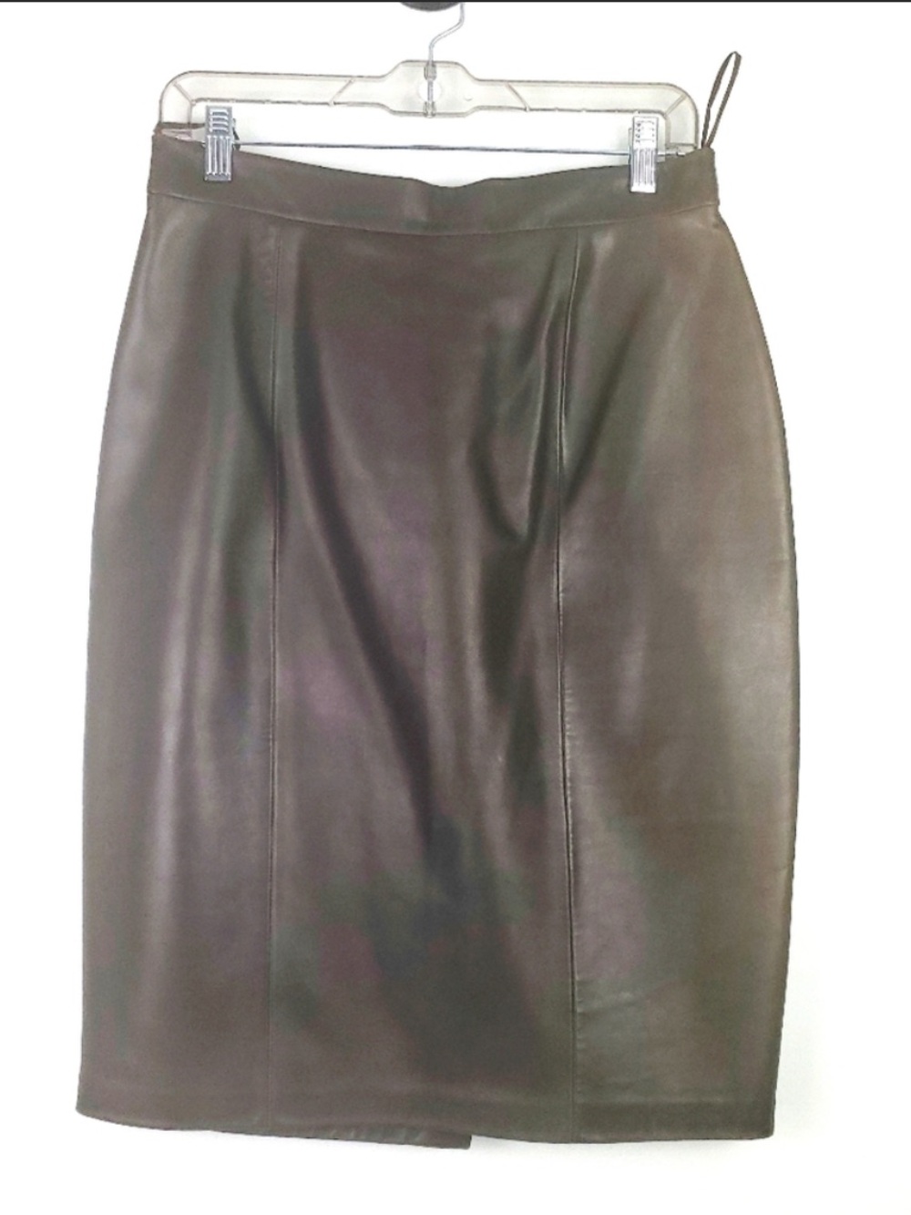 St John Collection Leather Skirt - Picture 2 of 12